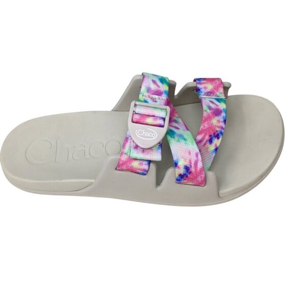 Chaco Chillos Slide Sandals NIB NEW Light Tie Dye Dyed Size 9 Comfort Walking - Picture 5 of 8